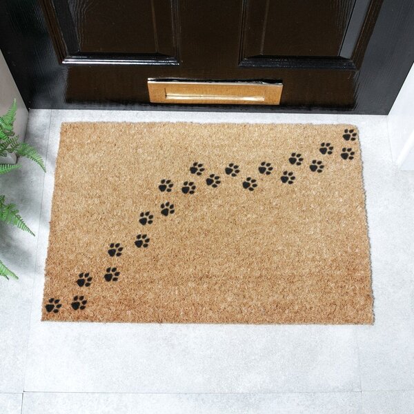 Otirač od kokosovih vlakana 40x60 cm Paw Prints – Artsy Doormats