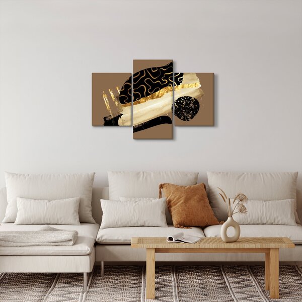 Slika - Apstrakcija zlatno smeđa N⁰3 (90x60 cm)
