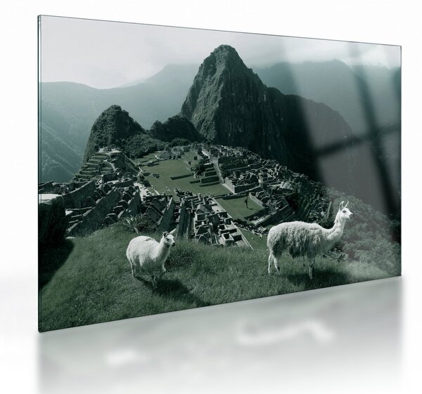 Staklena slika - Plamen u Machu Picchuu u Peruu (70x50 cm)