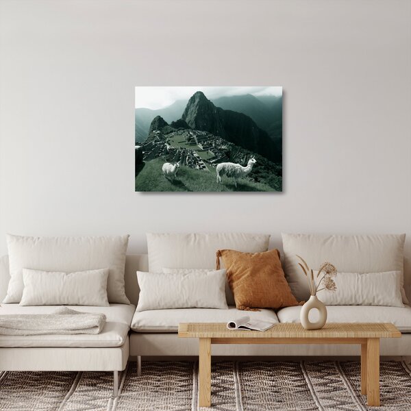 Staklena slika - Plamen u Machu Picchuu u Peruu (70x50 cm)