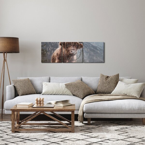Slika - Highlander krava (sa satom) (90x30 cm)