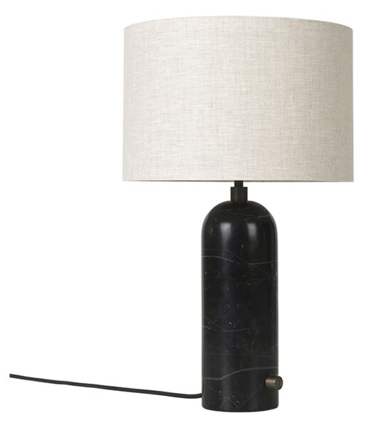 Stolne Lampa GUBI, prigušiv, Crno, Dnevna soba, Mramor