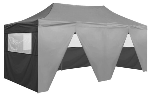 VidaXL Profesionalni sklopivi šator za zabave 3 x 6 m čelični antracit