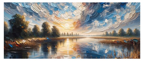 Slika - Slika sunca iznad vode (120x50 cm)