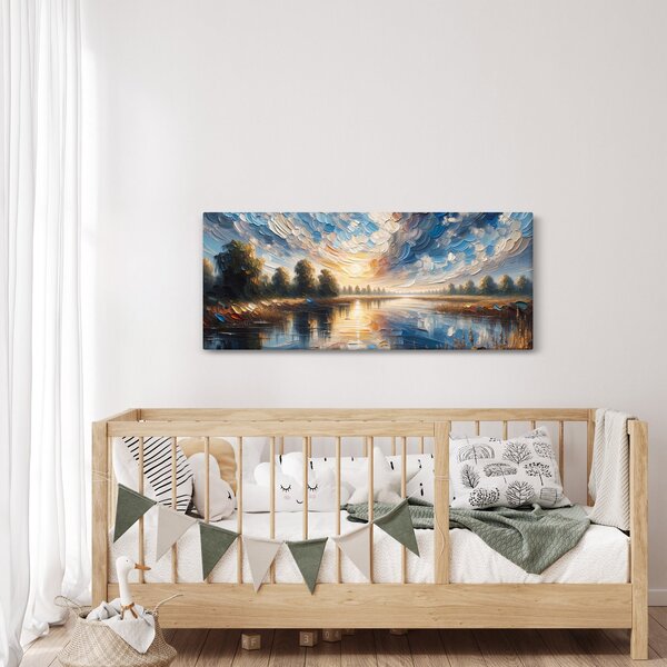 Slika - Slika sunca iznad vode (120x50 cm)