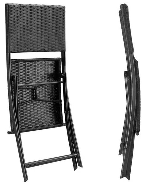 Sklopive vrtne stolice ROME od poliratana - set od 2, nosivost 120 kg
