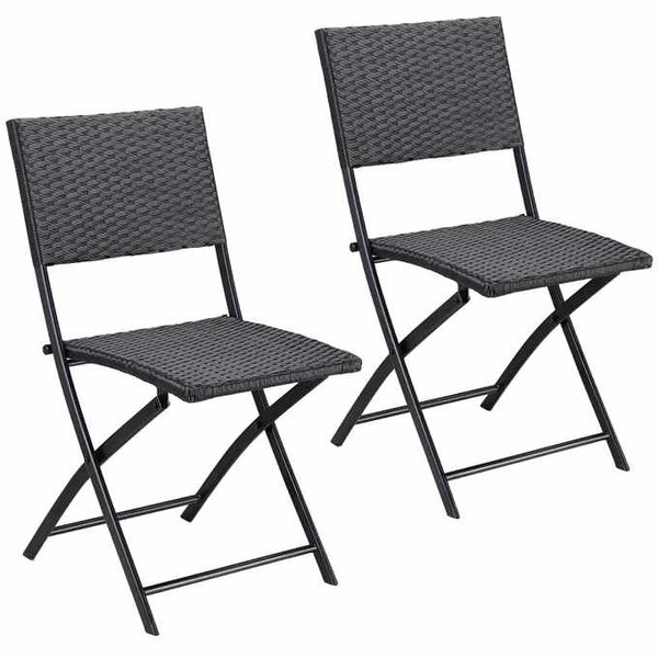 Sklopive vrtne stolice ROME od poliratana - set od 2, nosivost 120 kg