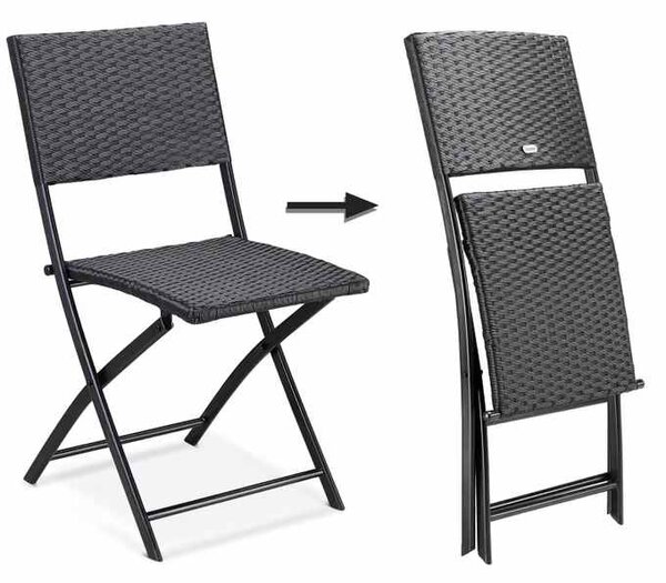 Sklopive vrtne stolice ROME od poliratana - set od 2, nosivost 120 kg