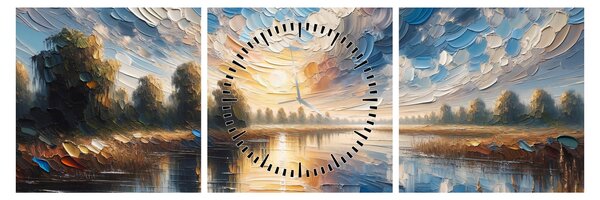 Slika - Slika sunca iznad vode (sa satom) (90x30 cm)