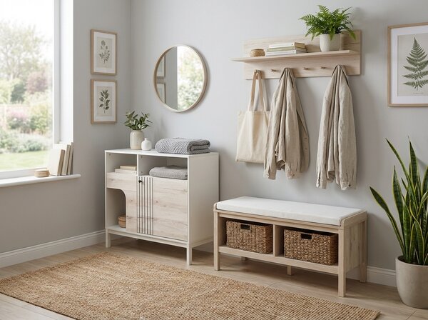 PROMOCIJA Komoda FROST 100x90 cm bijela, dekor alpski hrast II. kvaliteta