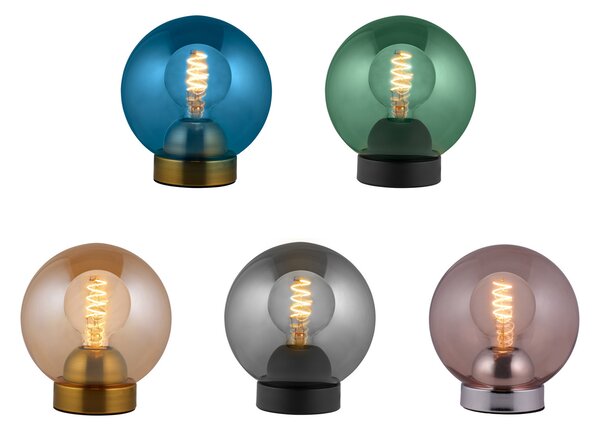 Stolne Lampa Halo Design, BUBBLES, Zelena, Dnevna soba, Staklo, Dizajn