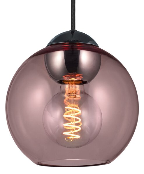 Viseće Svjetiljka Halo Design, BUBBLES, prigušiv, Ružičasta ruža, Dnevna soba, Staklo, Dizajn