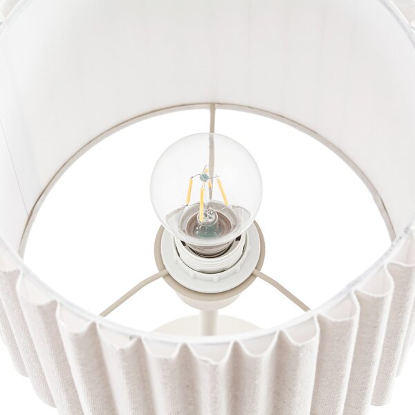 Stolne Lampa Lindby, Libbie, Bež, Dnevna soba, Tkanina / tekstil