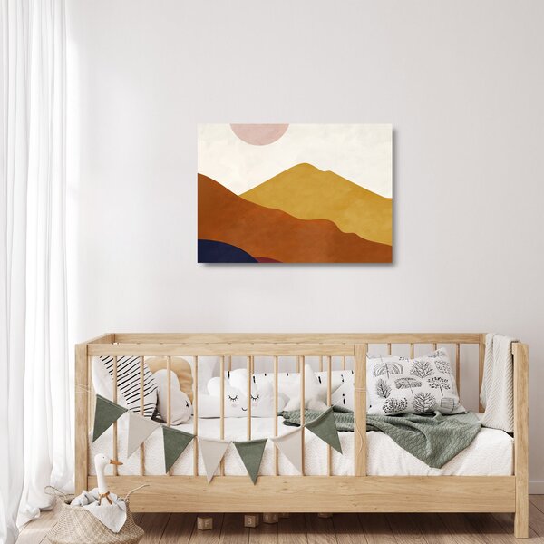 Staklena slika - Akvarel planine N⁰1 (70x50 cm)