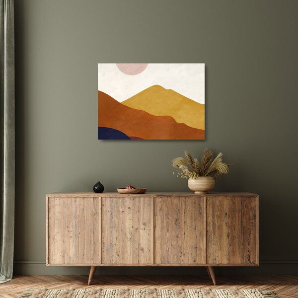 Staklena slika - Akvarel planine N⁰1 (70x50 cm)