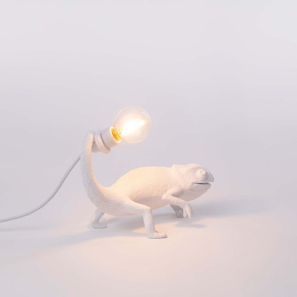 Stolne Lampa SELETTI, Chameleon Lamp Still, Bijela, Dnevna soba, Plastika, Dizajn