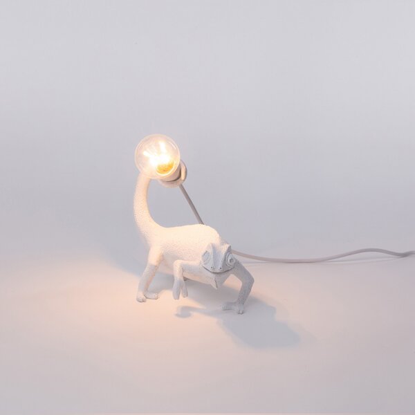 Stolne Lampa SELETTI, Chameleon Lamp Still, Bijela, Dnevna soba, Plastika, Dizajn