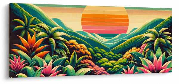 Slika - Šareni zalazak sunca (120x50 cm)
