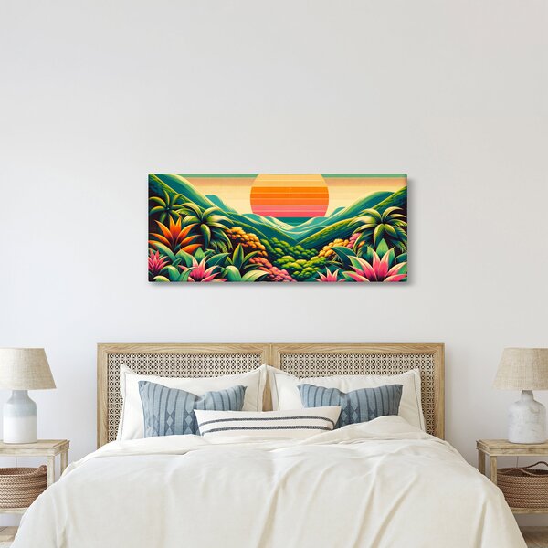 Slika - Šareni zalazak sunca (120x50 cm)
