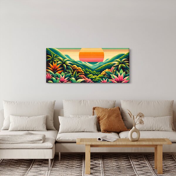 Slika - Šareni zalazak sunca (120x50 cm)