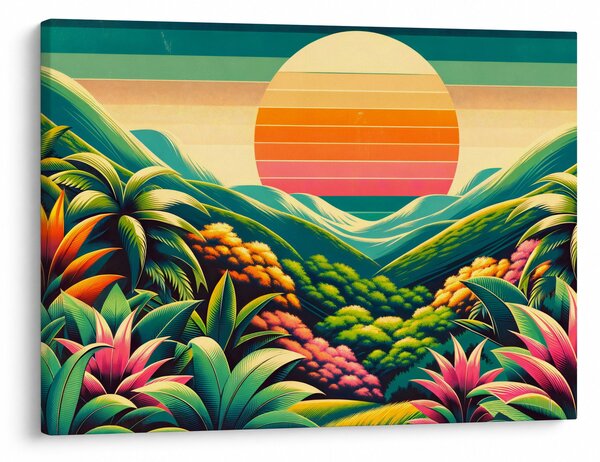 Slika - Šareni zalazak sunca (70x50 cm)