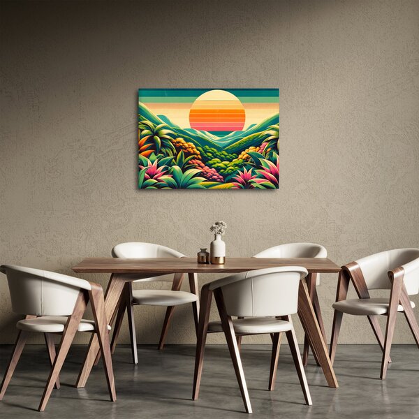 Slika - Šareni zalazak sunca (70x50 cm)