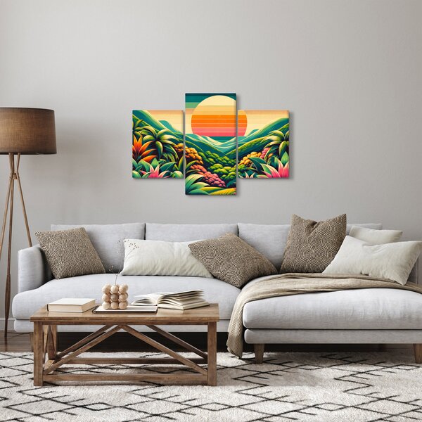 Slika - Šareni zalazak sunca (90x60 cm)