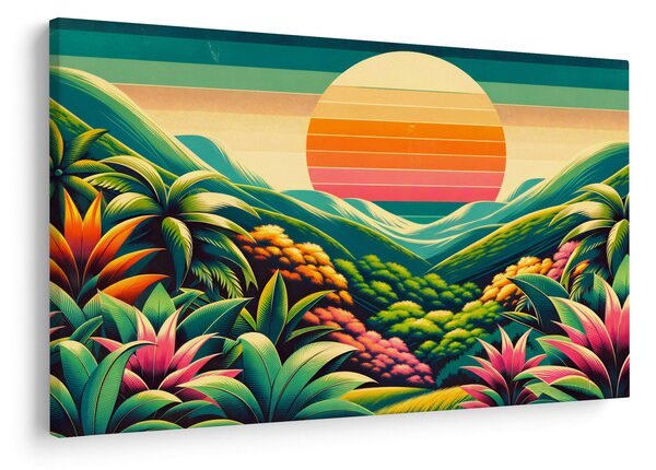 Slika - Šareni zalazak sunca (90x60 cm)