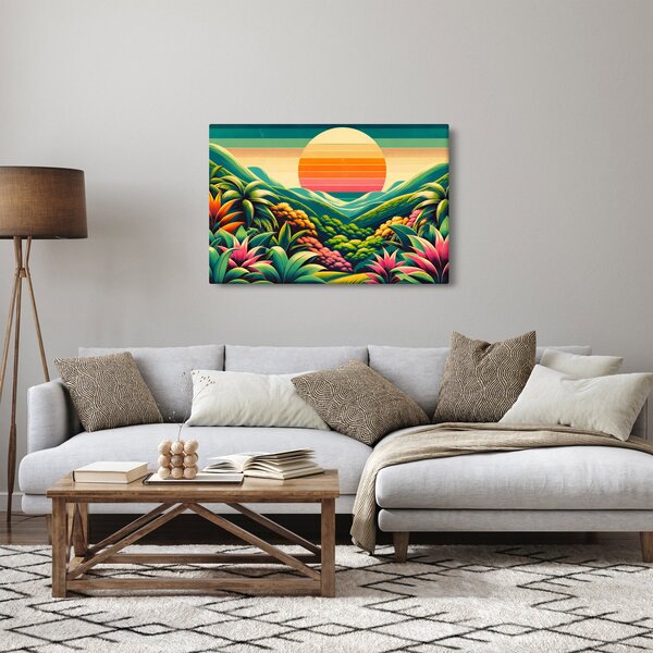 Slika - Šareni zalazak sunca (90x60 cm)