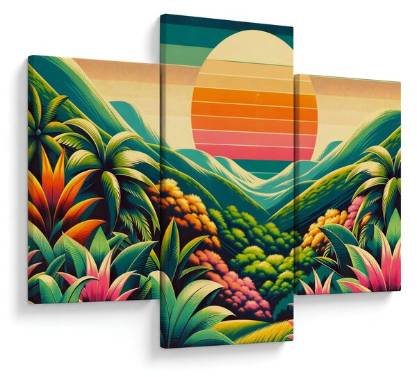 Slika - Šareni zalazak sunca (90x60 cm)