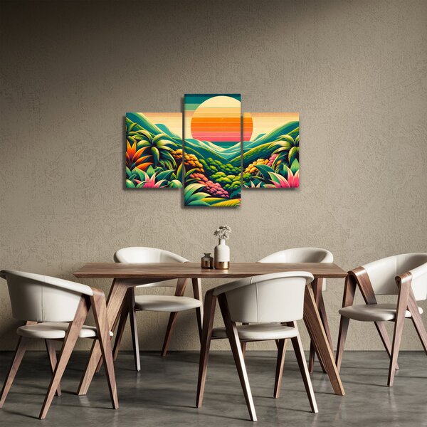 Slika - Šareni zalazak sunca (90x60 cm)