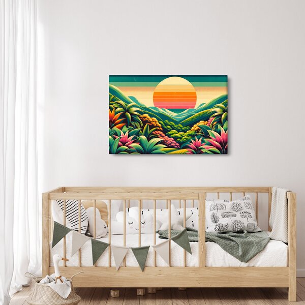 Slika - Šareni zalazak sunca (90x60 cm)