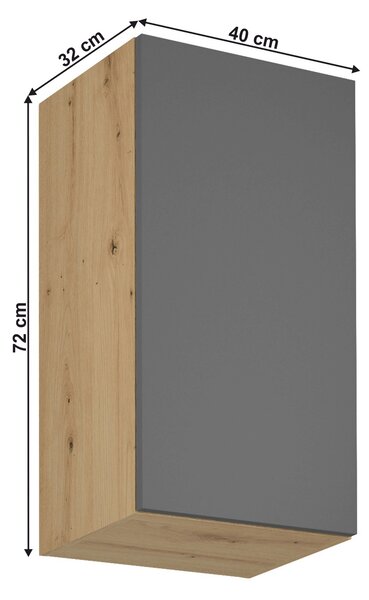 Zondo.hr Gornji kuhinjski ormarić G40 Langari (hrast artisan + siva mat) (L). 1016901