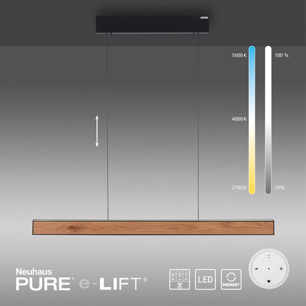 Viseće Svjetiljka PURE, PURE E-Motion, prigušiv, Drvo, Dnevna soba, Metal, Moderan