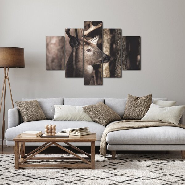 Slika - Jeleni u šumi (150x105 cm)