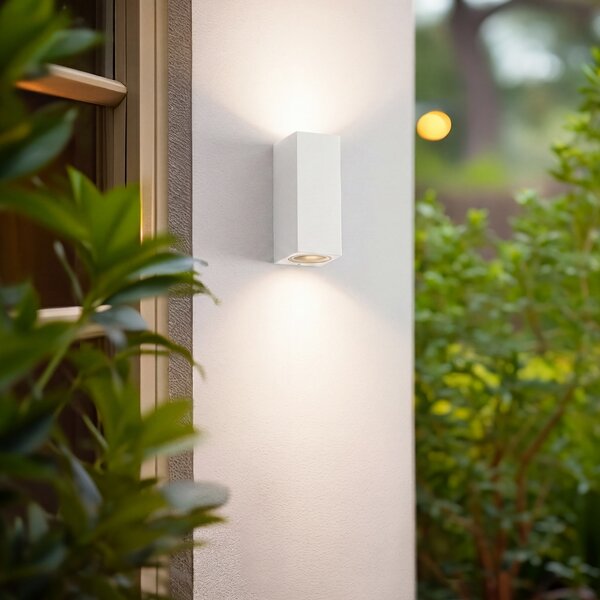 Vanjske Svjetiljka Lucande, Xava, prigušiv, Bijela, Balkon, Aluminij, Moderan