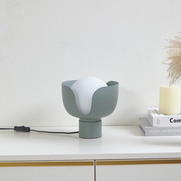 Stolne Lampa Lindby, Fiora, Zelena, Dnevna soba, Metal, Moderan