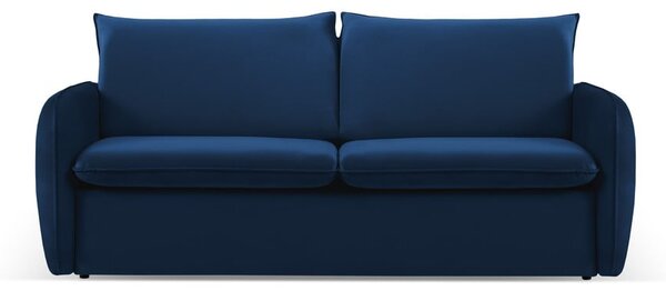 Tamno plava baršunasti sklopiva sofa 214 cm Vienna – Cosmopolitan Design