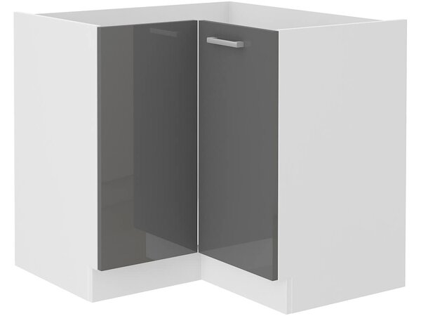Zondo.hr Kutni donji kuhinjski ormarić- Saria 89 x 89 DN 1F BB (sivi sjaj + bijela). 1033007