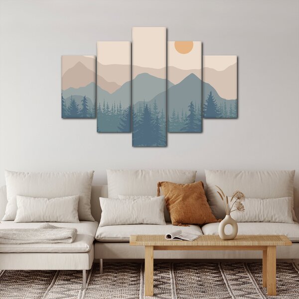 Slika - Tirkizne planine N⁰1 (150x105 cm)