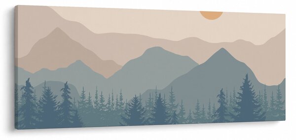 Slika - Tirkizne planine N⁰1 (120x50 cm)