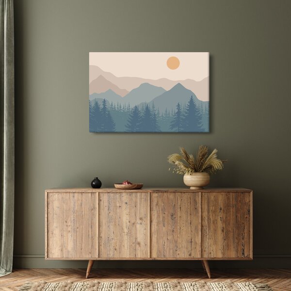 Slika - Tirkizne planine N⁰1 (90x60 cm)
