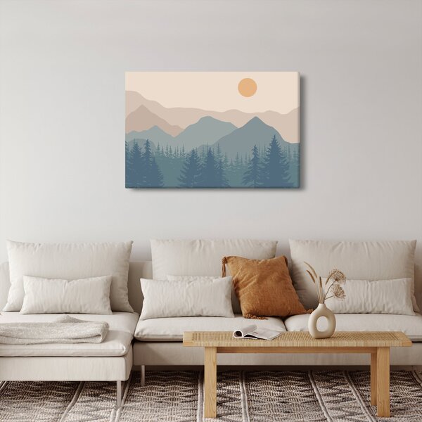 Slika - Tirkizne planine N⁰1 (90x60 cm)
