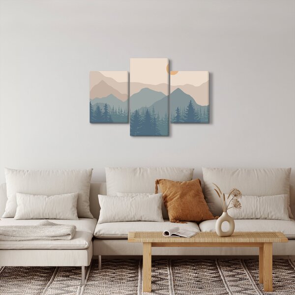 Slika - Tirkizne planine N⁰1 (90x60 cm)