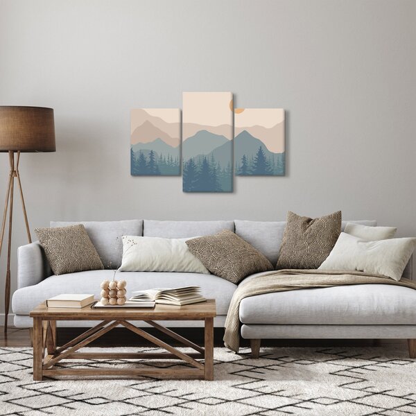 Slika - Tirkizne planine N⁰1 (90x60 cm)