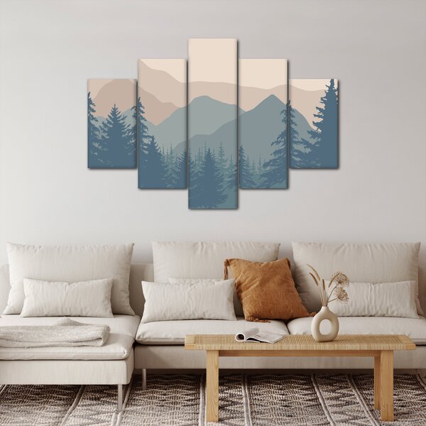 Slika - Tirkizne planine N⁰2 (150x105 cm)