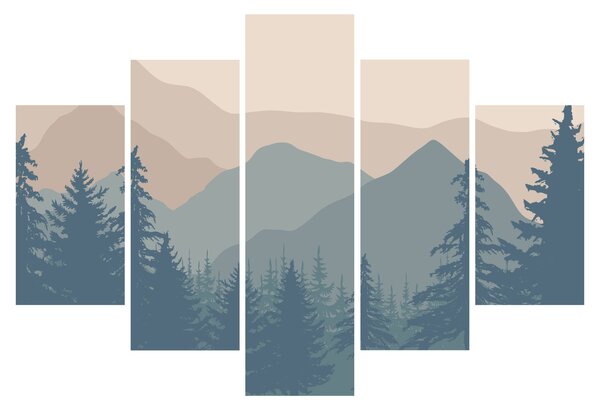Slika - Tirkizne planine N⁰2 (150x105 cm)