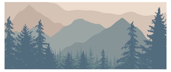 Slika - Tirkizne planine N⁰2 (120x50 cm)