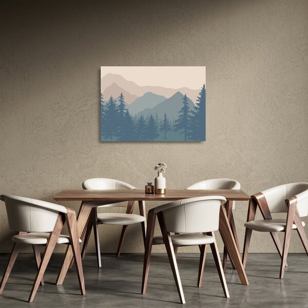 Staklena slika - Tirkizne planine N⁰2 (70x50 cm)