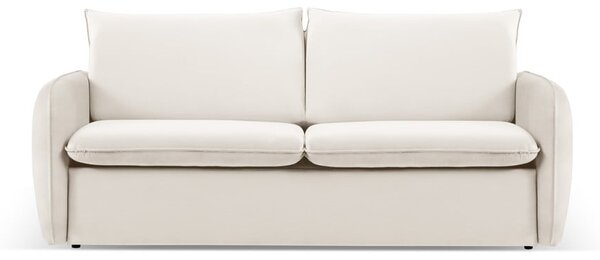 Krem baršunasti sklopiva sofa 214 cm Vienna – Cosmopolitan Design